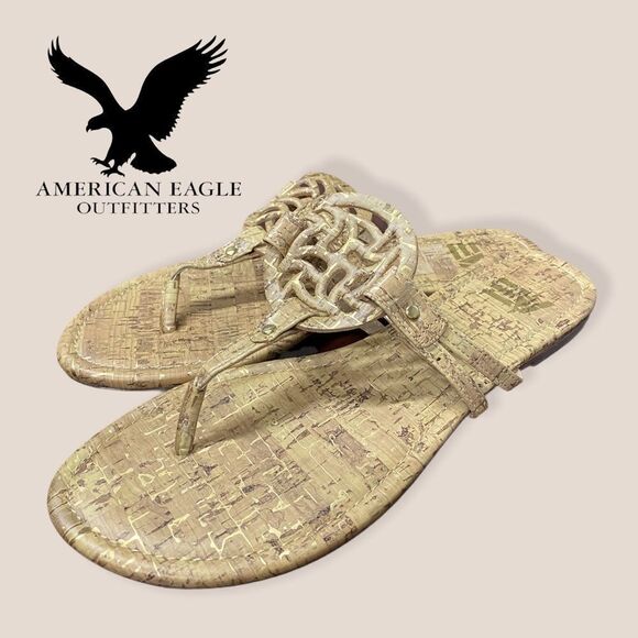 American Eagle Tory Look-Alike Thong Sandals 8 - Picture 1 of 4